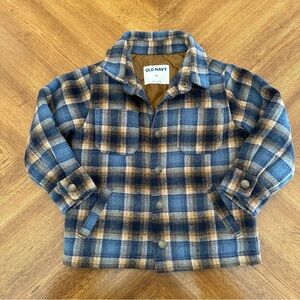 Old Navy Shacket, Size 3T, Plaid, Unisex Kids Jacket Outerwear